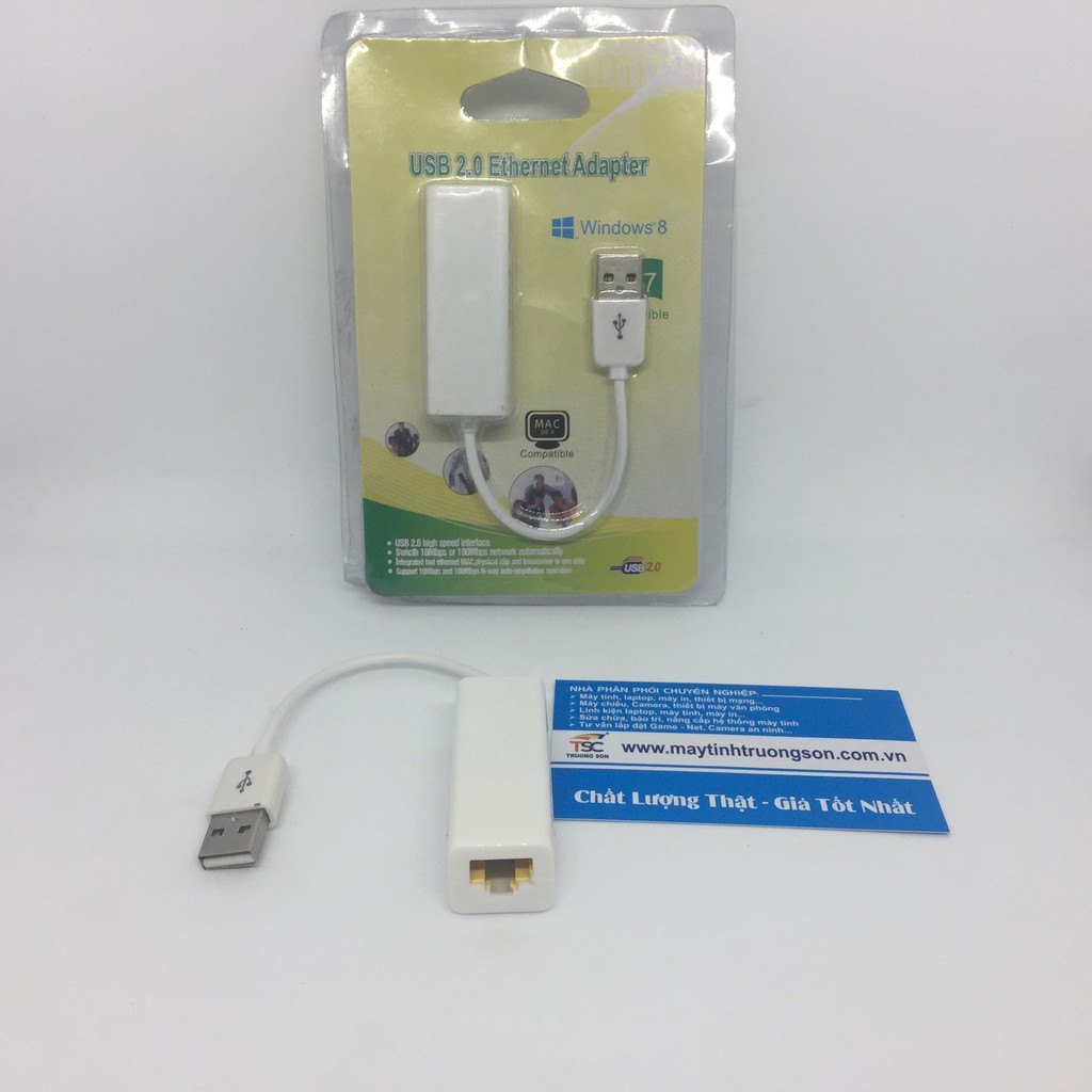 Cáp chuyển USB to LAN RJ45 1081 (Trắng) 040106