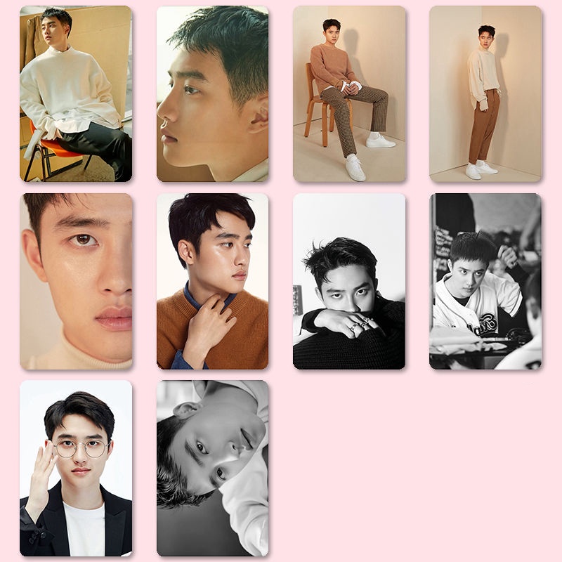 D.o. Nhãn dán thẻ, thẻ nhãn dán doh kyungsoo diy, exo, thẻ sưu tập, 10 cái / bộ, kpop