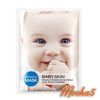 Mặt nạ giấy BIOAQUA BABY SKIN em bé dưỡng ẩm da và mịn da màu Vàng