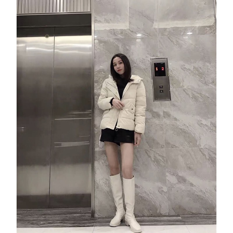 (ORDER) Giày boot nữ trơn cao cổ thấp cổ sọc thẳng dài có khoá kéo sau boots nữ ulzzang | BigBuy360 - bigbuy360.vn