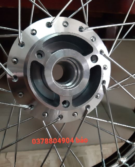 Bánh căm RAIDER SATRIA niềng union căm đùm mạ crom kèm 2 đĩa rút căm sẵn gắn như zin
