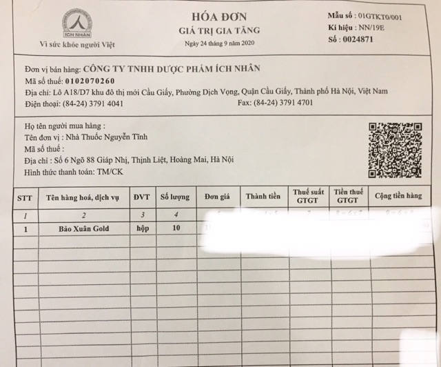 Bảo Xuân Gold vàng hộp 30 viên | Thế Giới Skin Care