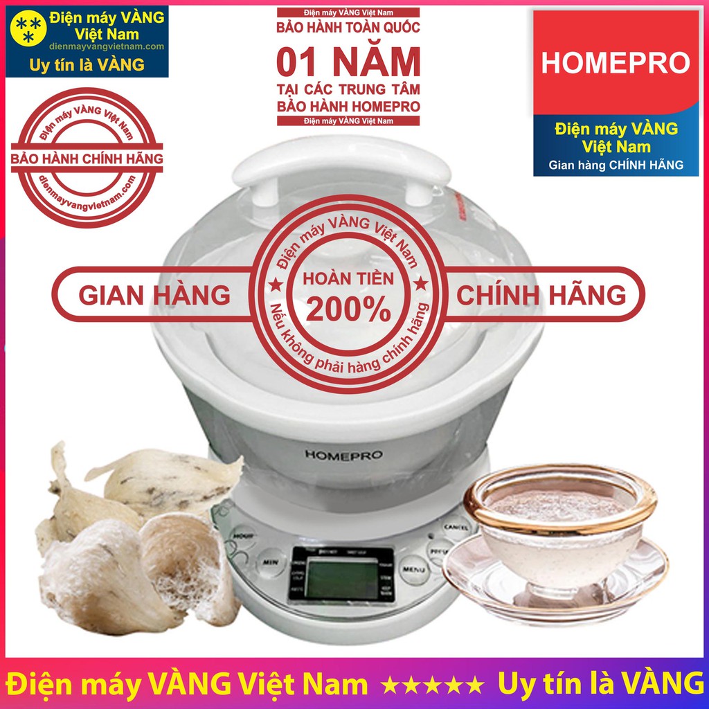 Nồi chưng điện tử đa năng Homepro HP-7M 700ml (Hàng chính hãng) - Phụ kiện nồi chưng yến HP7M