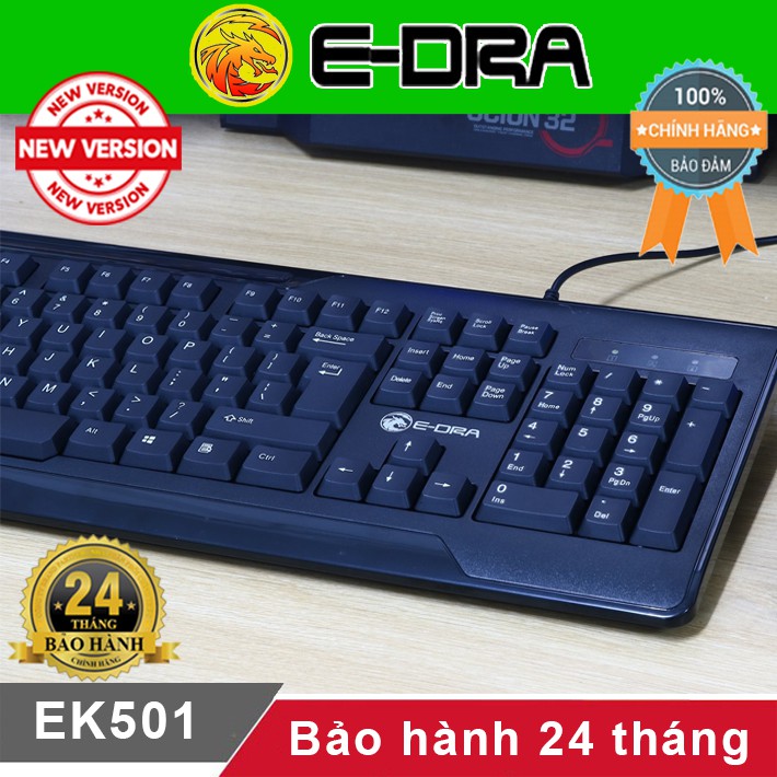 Combo phím và chuột Edra AJAZZ X1080 Chính Hãng - Bộ bàn phím chuột văn phòng giá rẻ