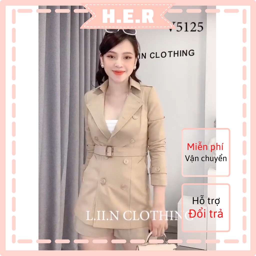 Áo Khoác Vest Nữ chất liệu Độn Vai Đứng Form dáng Măng tô | BigBuy360 - bigbuy360.vn