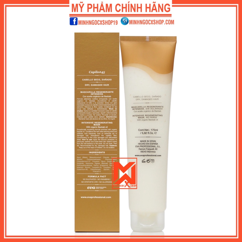 Mặt nạ dưỡng tóc phục hồi hư tổn EVA Capilo Sumsum Baobad Mask 175ml