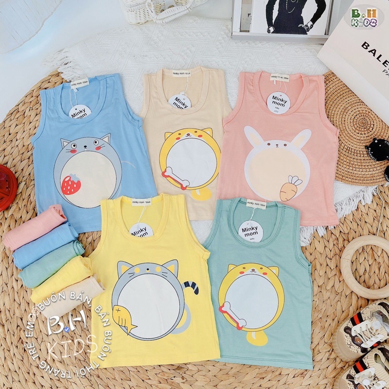 Bộ ba lỗ Minkymom (Chất thun lạnh) siêu mát cho bé