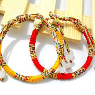 Vòng tay Tây Tạng dây bện nhiều màu sắc E2R6