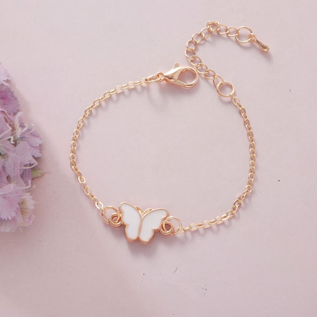 Vòng Tay Hình Hoa Cúc Và Bướm Thời Trang Hàn Quốc Đơn Giản Cá Tính Cho Nữ