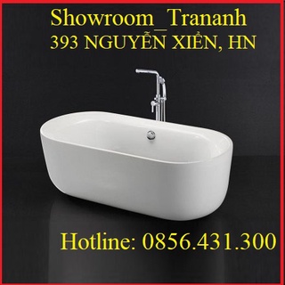 BỒN TẮM CAESAR AT0770, BỒN TẮM NẰM CAESAR CÓ CHÂN, YẾM, CHẤT LIỆU ACRYLIC.
