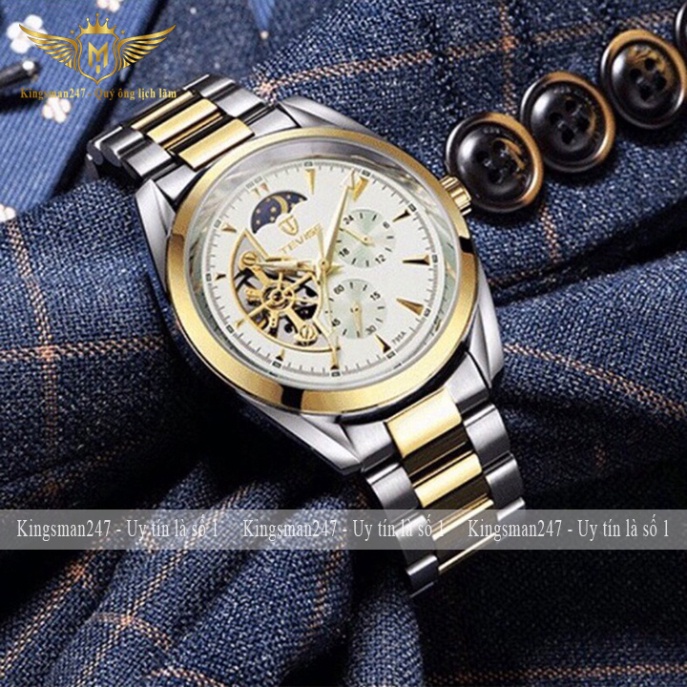 Đồng hồ cơ nam chính hãng Tevise 795A dây thép cao cấp, cơ automatic tự động chạy 5kim lộ máy sang trọng [Tặng tháo dây] | BigBuy360 - bigbuy360.vn
