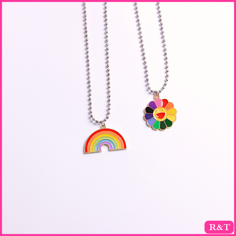 Vòng cổ Thiết Kế Mặt Hoa Hướng Dương Phong Cách Hip Hop Hàn Quốc Cho Nam Và Nữ 100