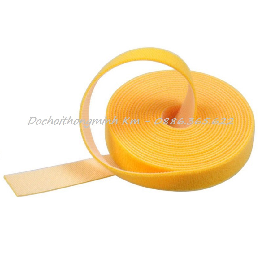 Sỉ 100 mét dây buộc gọn đa năng 2 mặt tiện dụng size 1cm nhiều màu