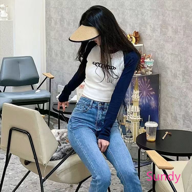 Áo Thun Dài Tay In Chữ Thời Trang Mùa Thu Dành Cho Bé Gái