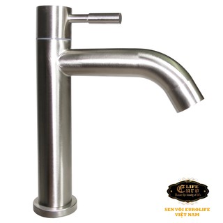Vòi lavabo lạnh inox sus 304 eurolife el-ll123
