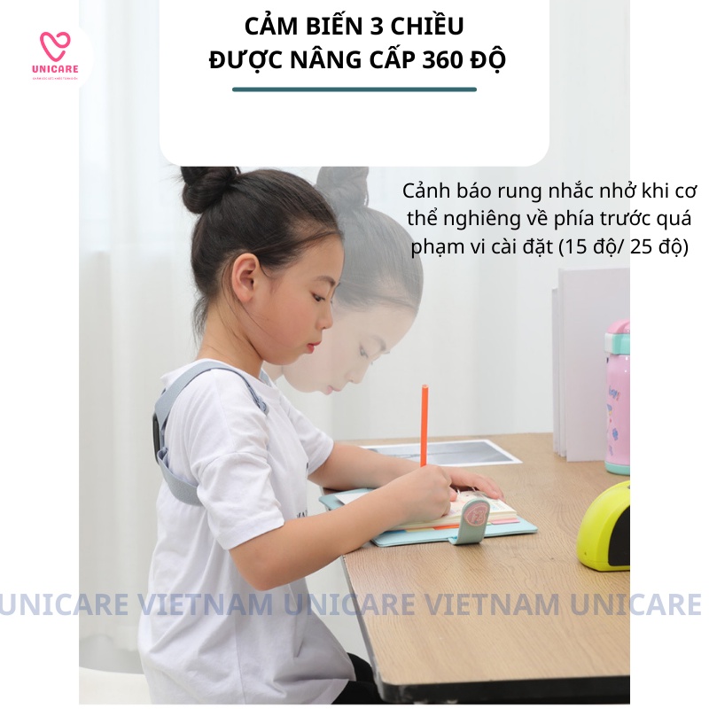 Đai chống gù lưng SMART POSE điều chỉnh tư thế thông minh, cảm biến báo rung, đếm số lần ngồi sai - Bảo hành 06 tháng