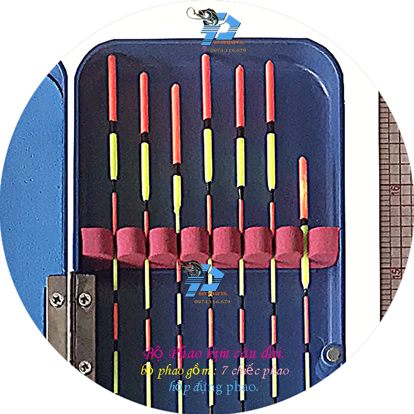 BỘ HỘP PHAO KIM CÂU ĐÀI, CÂU CÁ, NHIỀU MÀU ! ( 6 phao ngày + 1 phao đêm)