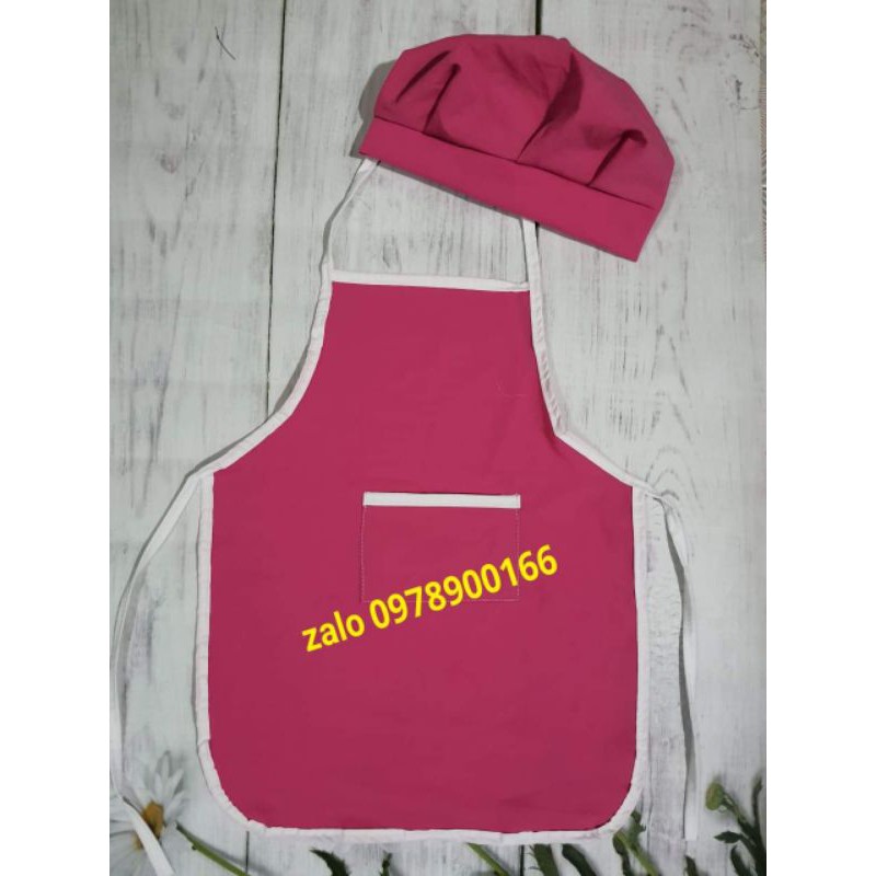 (MẪU SALE)  set 10 bộ tạp dề +mũ cho bé