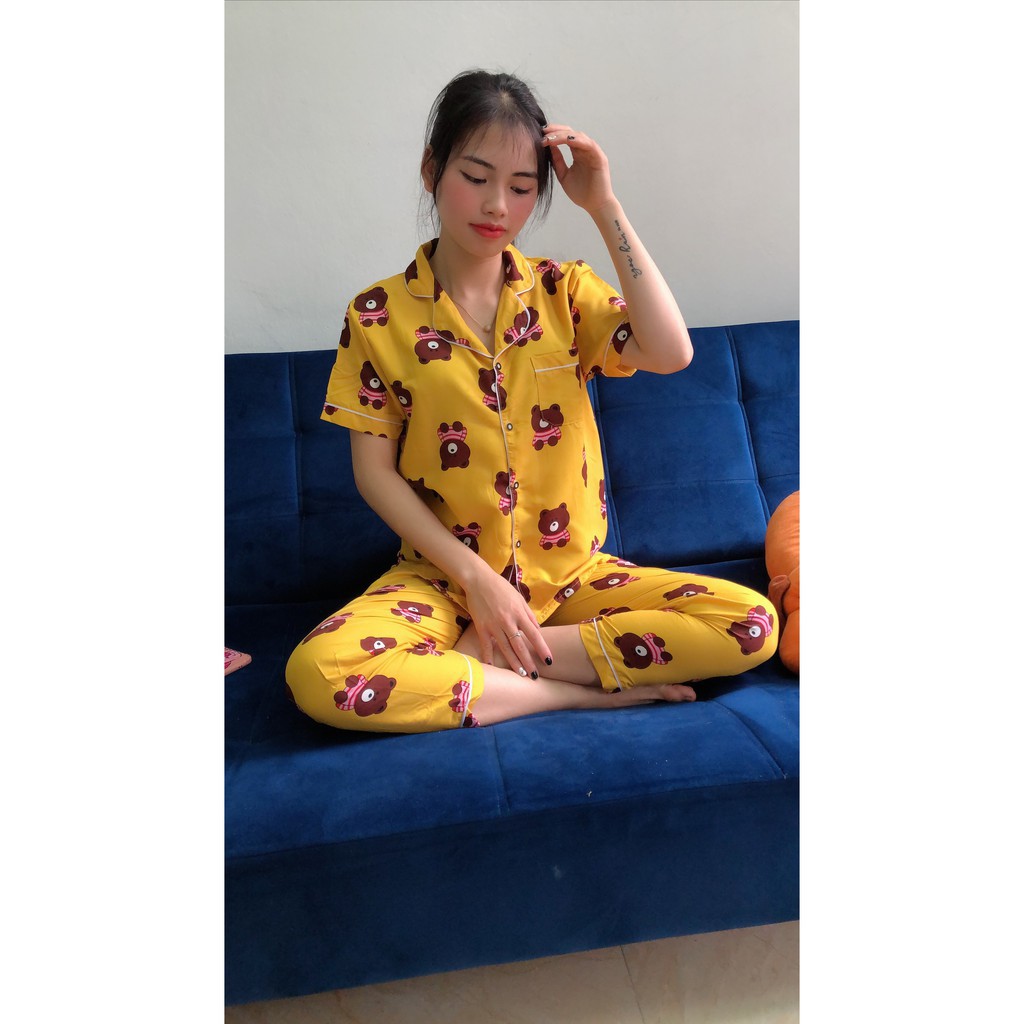 Bộ Pijama 🏆SALE🏆  Quần áo Pijama Kate thái lan Big Size Đồ Ngủ Mặc Nhà Tay Ngắn Quần Dài Chất Đẹp Nhiều Màu ༴