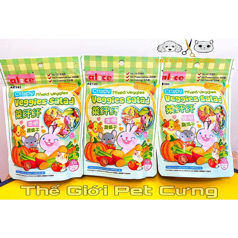 Rau Củ Sấy Alice 70gr hamster thỏ bọ nhím sóc