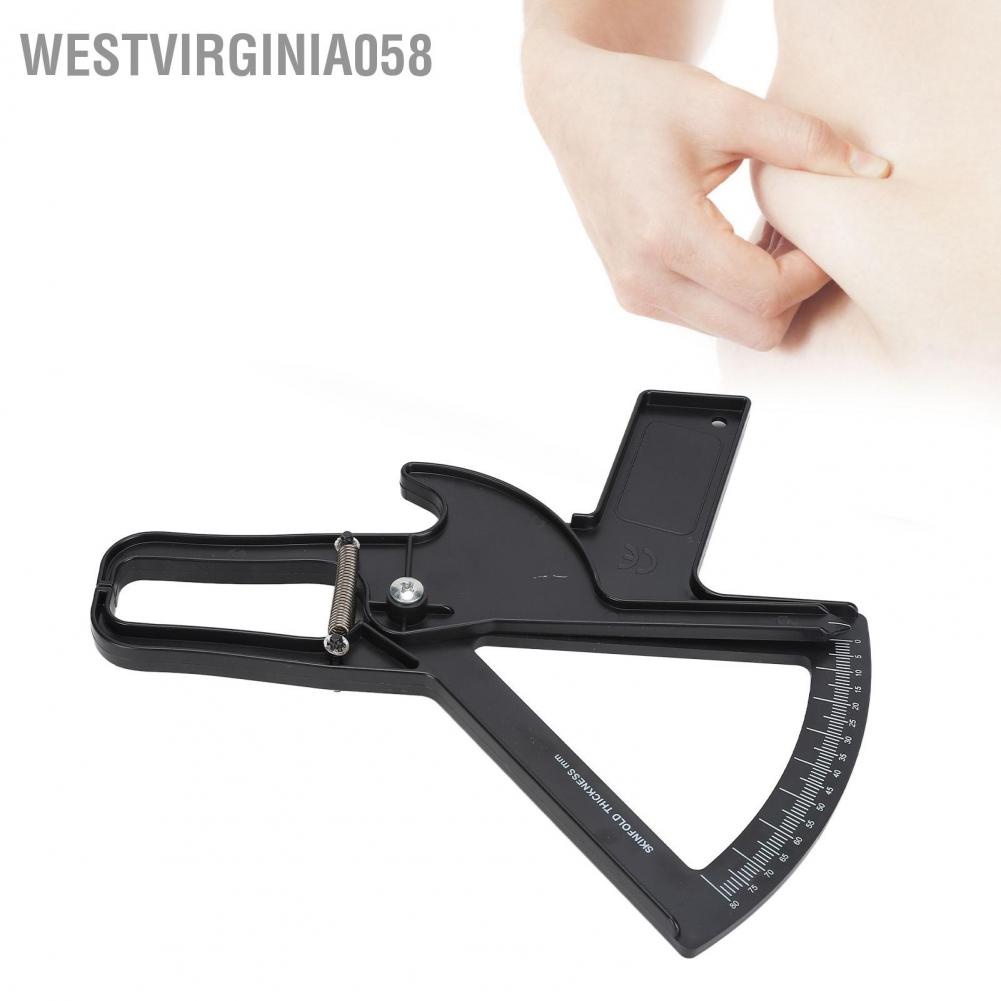 Westvirginia058 Handheld Body Fat Caliper Spring Design ABS Plastic Sebum Thickness Measuring Gauge 0‑80mm