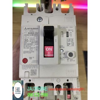 Aptomat ELCB 3 Pha 380V Chống Giật 30A-30mA Mitsubitsi Nhật Bản