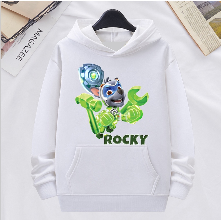 Áo hoodie đội chó cứu hộ paw patrol màu trắng cực hot cho bé trai bé gái