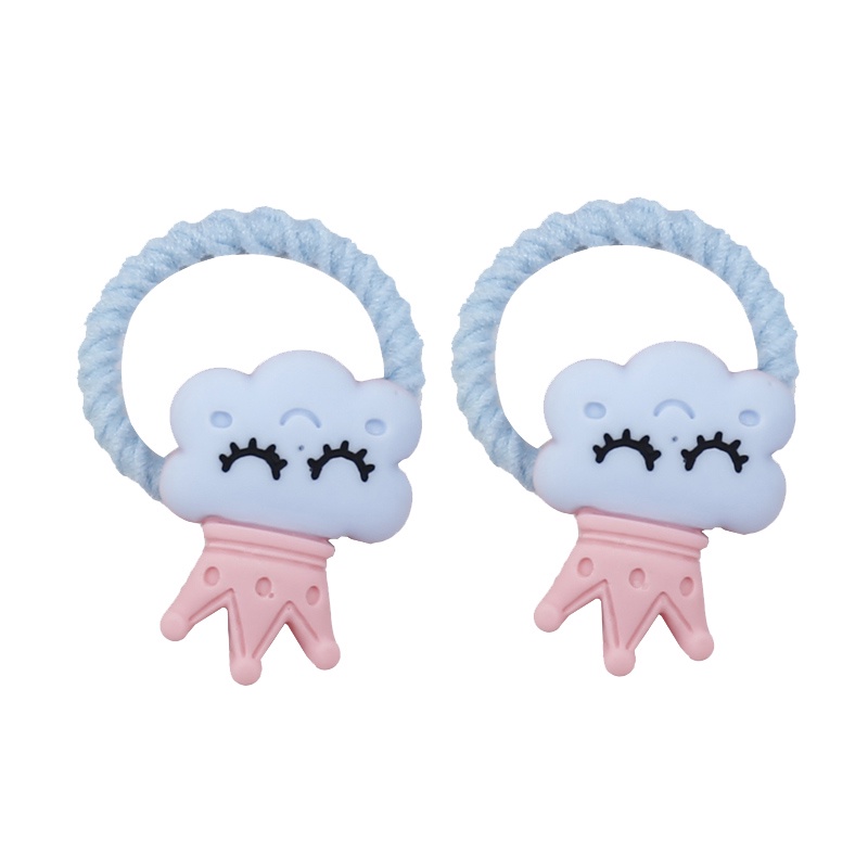 Set 10 dây buộc tóc họa tiết hoạt hình phong cách Hàn Quốc dễ thương cho bé gái