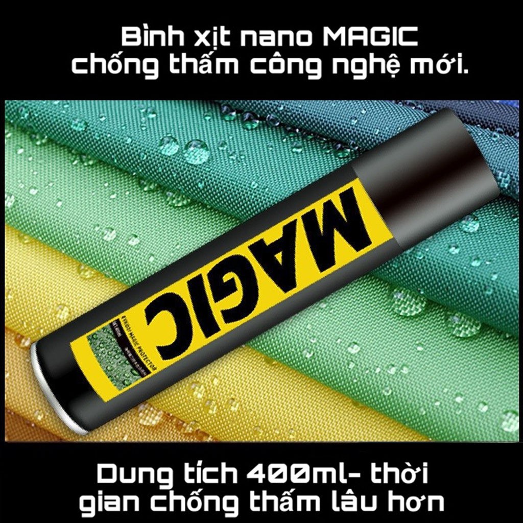 Nano MAGIC 400ml  Bình xịt chống thấm nước, chất bẩn công nghệ mới NANO2 -dc4506