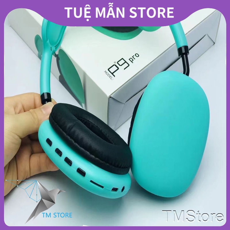 Tai Nghe Chụp Tai P9 Pro Tm Shop Bluetooth Không Dây Gaming Có Mic Chống Ồn Thể Thao Dành Cho Samsung, Iphone Chính Hãng