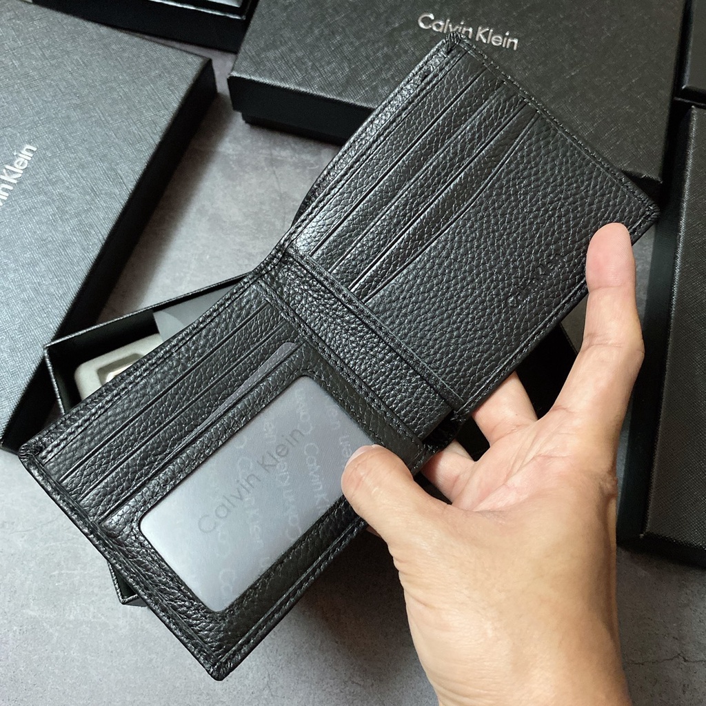 Set ví nam trơn chữ chìm + móc khóa - S018