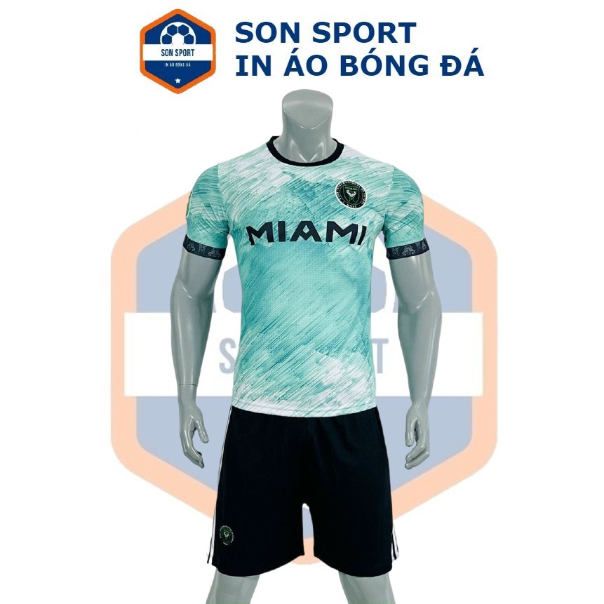 Bộ Quần Áo Bóng Đá Mè Thái CLB Inter Miami Xanh