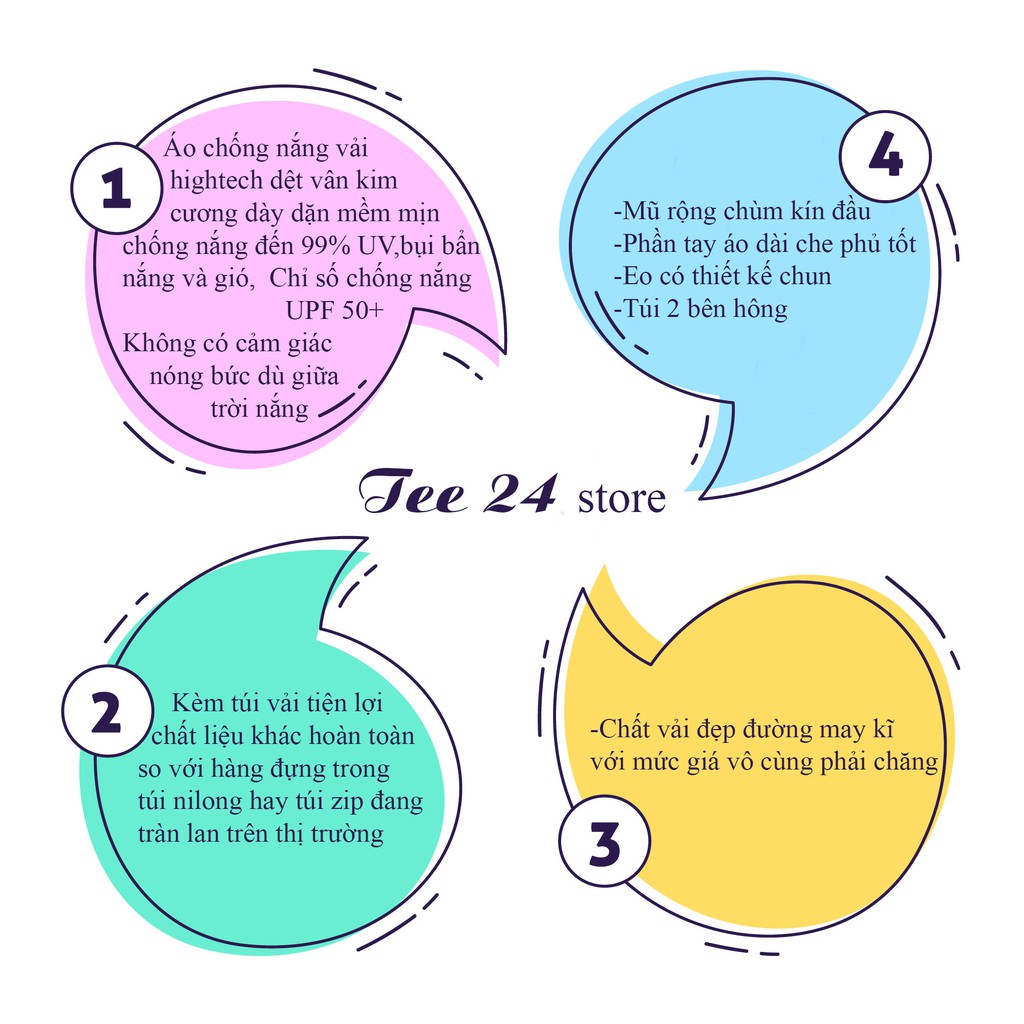 [Mã WARN25 giảm 25k đơn 200k] [nowship]Áo chống nắng toàn thân dáng dài loại 1 vải vân kim cương kèm túi vải | BigBuy360 - bigbuy360.vn