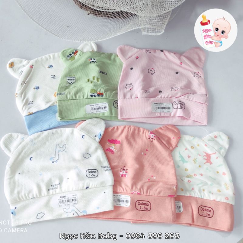 Mũ sơ sinh Dokma phối tai