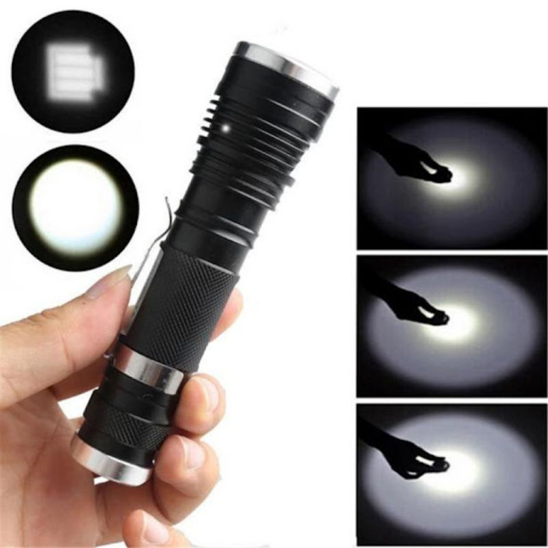 Bộ Đèn Pin Siêu Sáng Ultra Fire HY-575, Vỏ Hợp Kim Nhôm Siêu Bền, 3 Chế Độ Sáng, Nhỏ Gọn Dễ Dàng Mang Theo Bên Người