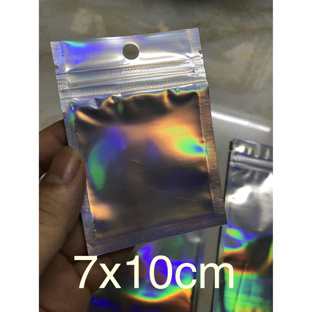 [CÓ SẴN] Túi zip hologram đựng đồ tiện dụng - Túi có khóa, nhiều size, nhiều màu để lựa chọn