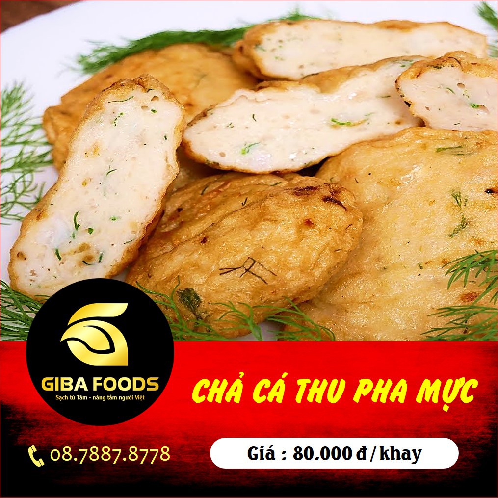 GIBAFOODS - SỈ/LẺ - CHẢ CÁ THU PHA MỰC/ Khay 350gr | BigBuy360 - bigbuy360.vn