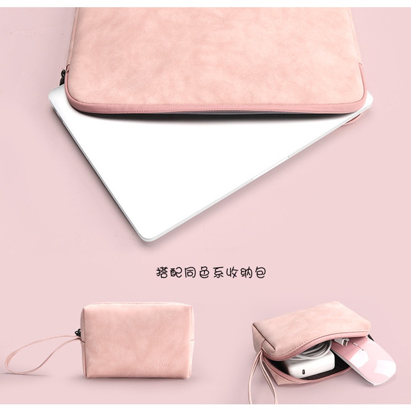 Baona/ RT Túi đựng laptop làm từ da chống sốc chống thấm nước cho  air pro 12 / 13 / 14 / 15.6 / 16 inch