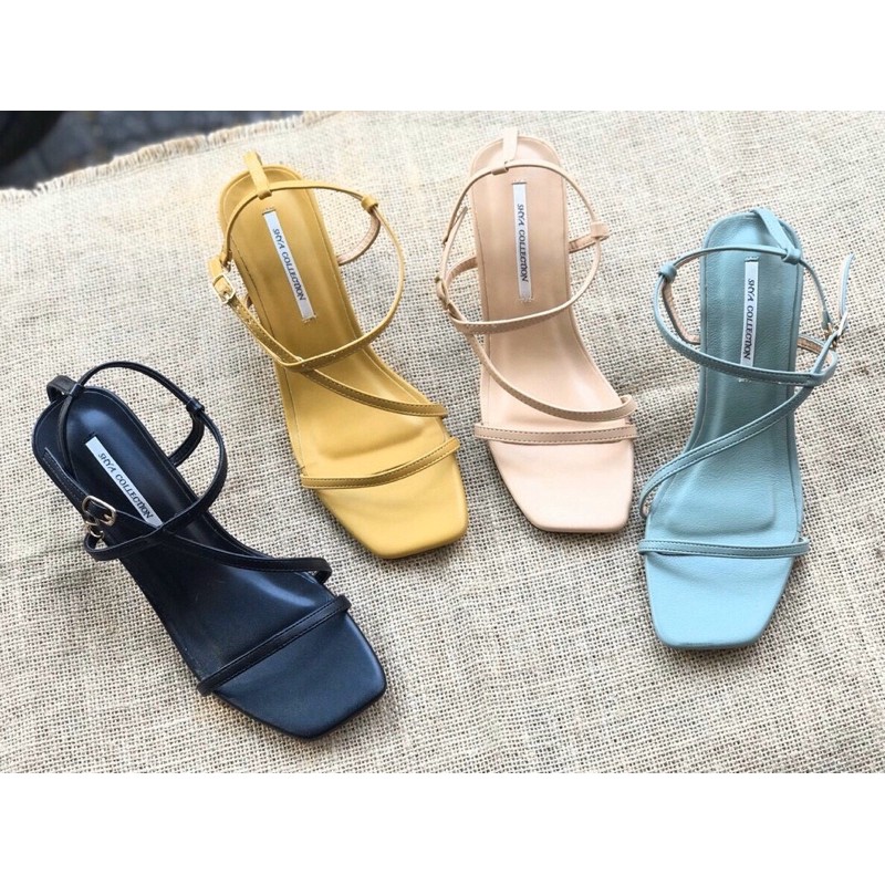 Sandal nữ thời trang gót ngang 7p