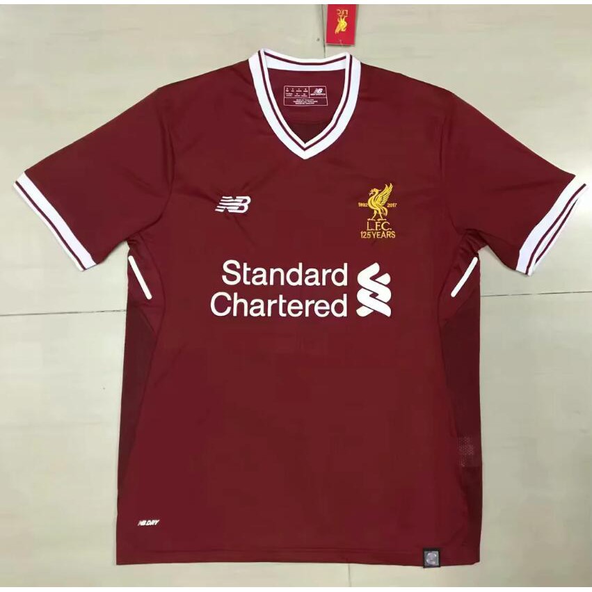 Áo Thun Bóng Đá Đội Tuyển Liverpool 2017 2018 M.Salah Firmino Red Away 3rd Maillot De 18