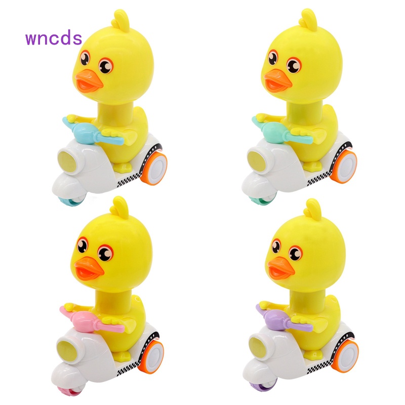 Đồ Chơi Chú Vịt Vàng Hoạt Hình Lái Xe Máy Dễ Thương Cho Bé