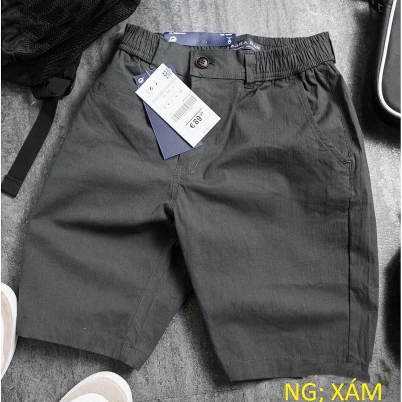Quần short đũi nam có khuy khoá lịch sự