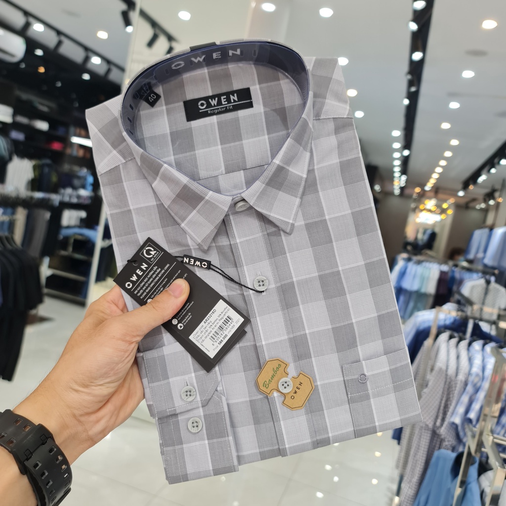 OWEN - (FREESHIP) Áo sơ mi dài tay dáng Regular sợi Tre - Mã AR23216D - OWEN Flagship Store