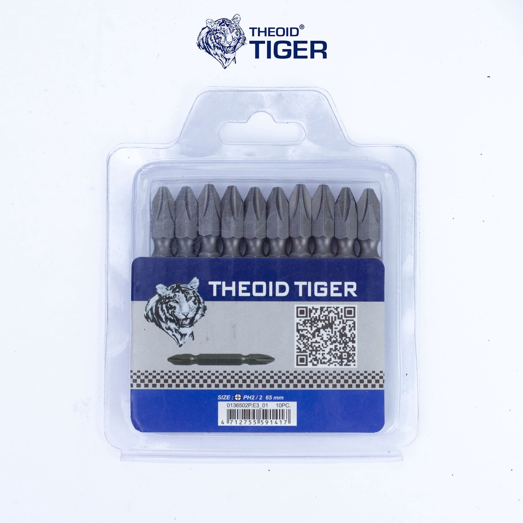 Mũi Bắn Vít 2 Đầu PH2 Theoid Tiger đầu bắt vít kích thước 65mm - Hàng Chính Hãng