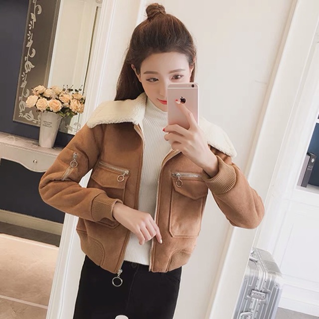 Áo khoác trần lông cừu [ Ảnh thật