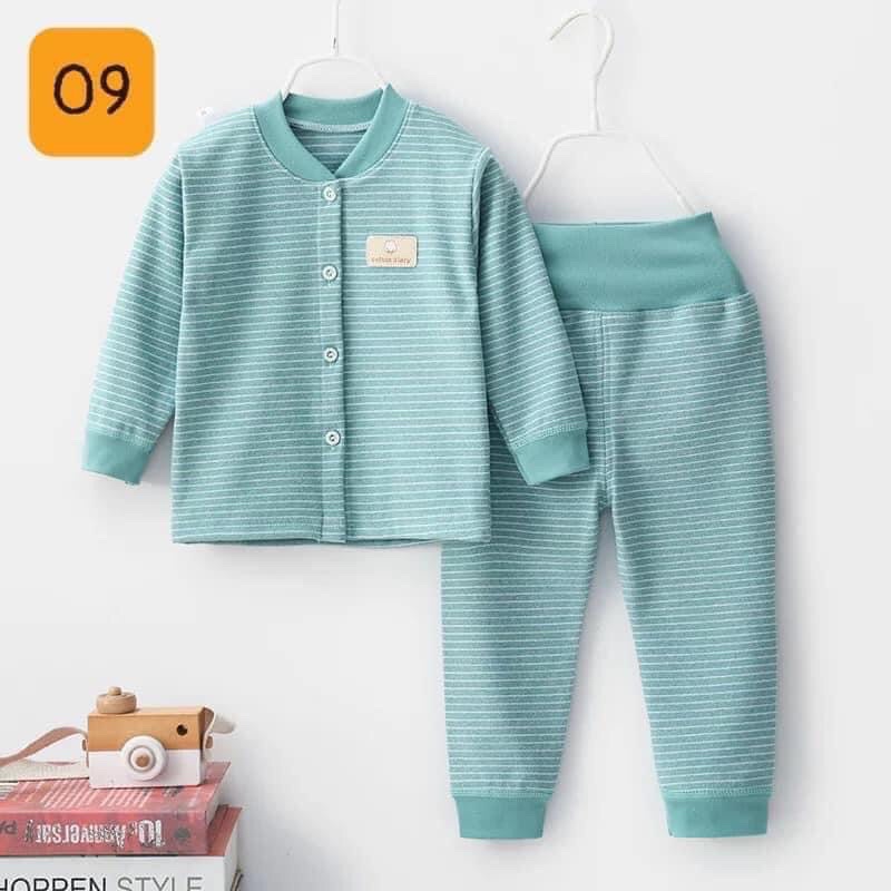 Bộ cạp cao chất cotton nỉ dày dặn cho bé