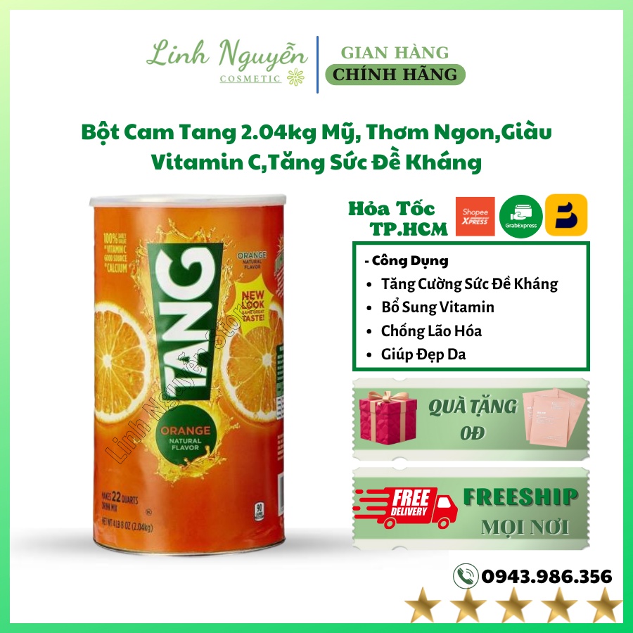 Bột Cam Tang 2.04kg Mỹ, Thơm Ngon,Giàu Vitamin C,Tăng Sức Đề Kháng