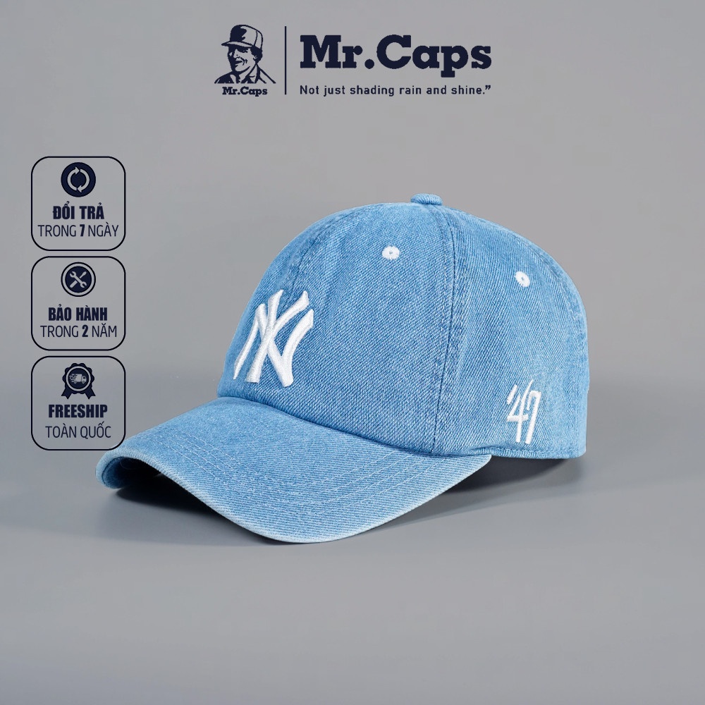 Mũ lưỡi trai jean - nón kết NY phom unisex cao cấp dành cho cả nam và nữ phong cách thể thao ulzzang Mrcaps full box