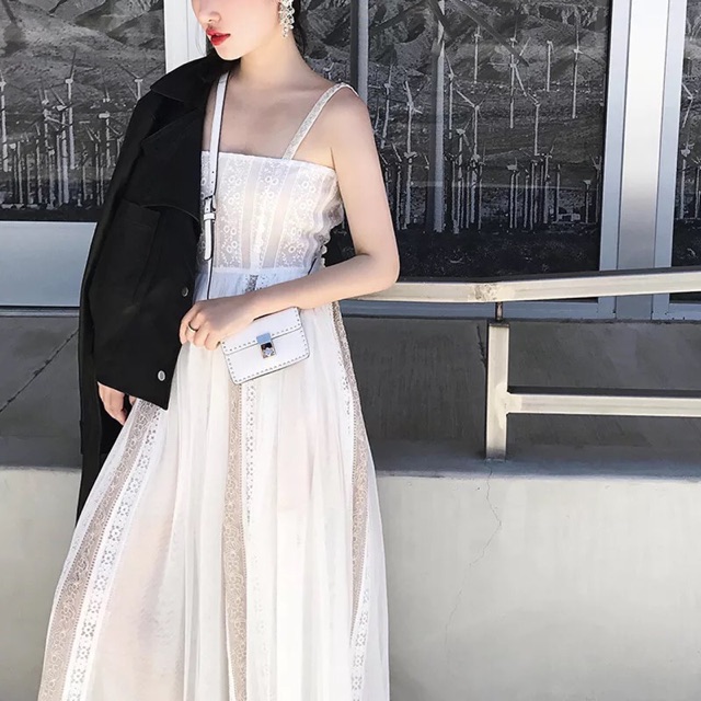 Váy maxi trắng hai dây (order) | BigBuy360 - bigbuy360.vn