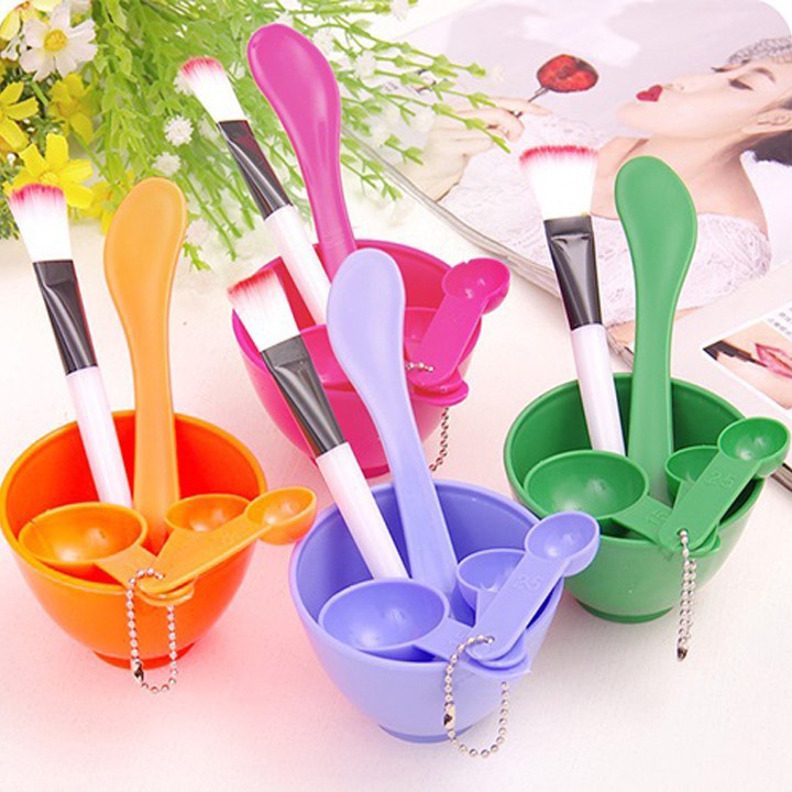 Làm mặt nạFREESHIPBát trộn mặt nạ 4 in 1 - Dụng cụ làm đẹp